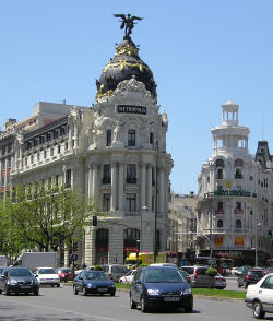 Gran Via District of Madrid Spain