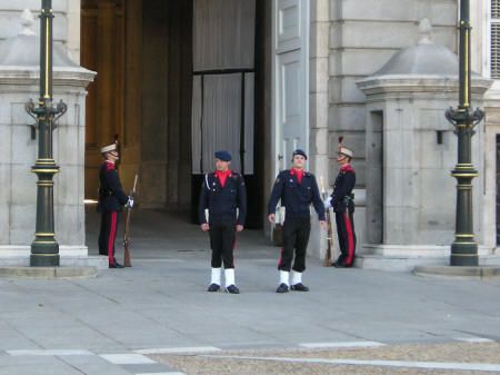 Guards at the Royal Palace in Madrid