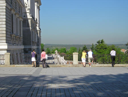 View from the Royal Palace in Madrid Spain